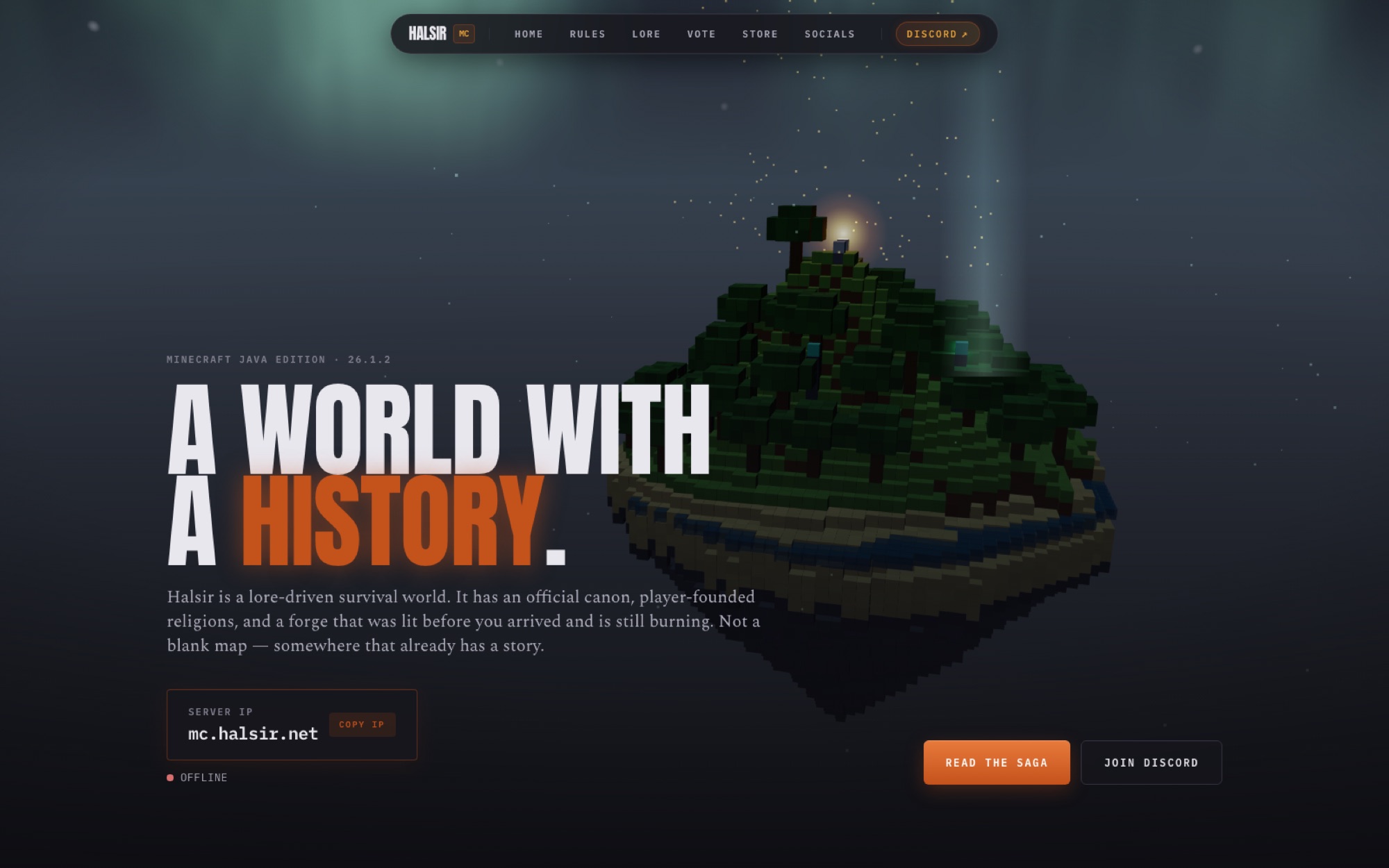 Halsir MC website preview